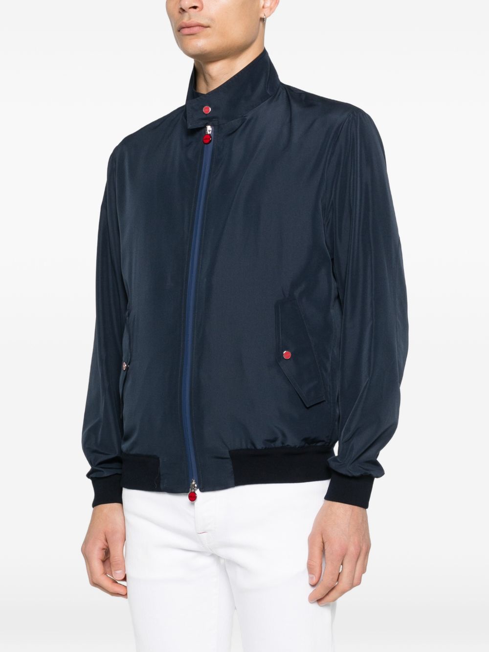 Giacca con zip in blu Kiton - uomo 