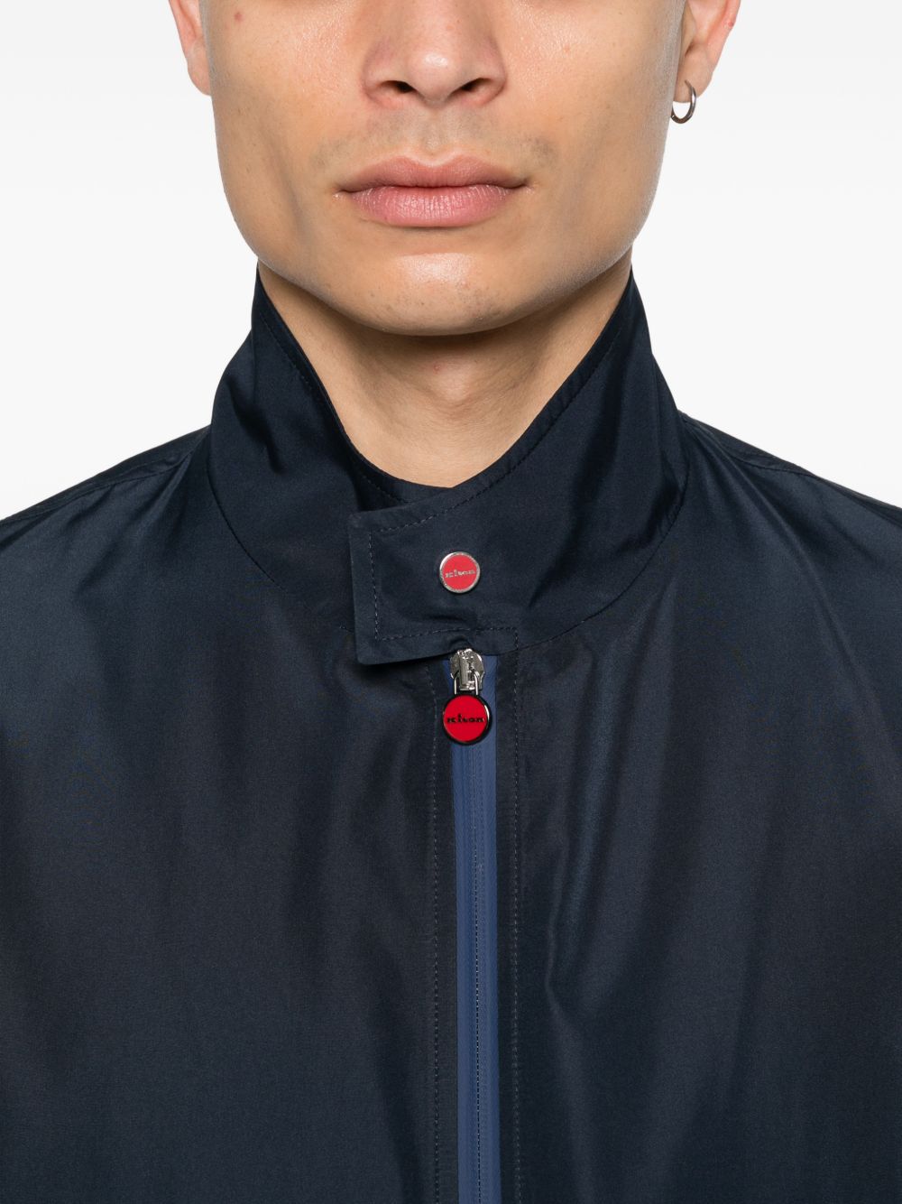 Giacca con zip in blu Kiton - uomo 