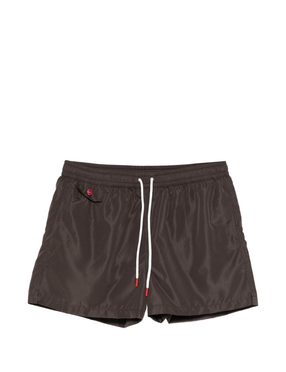 Pantaloncini da bagno con coulisse in marrone Kiton - uomo 