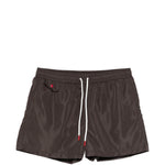 Pantaloncini da bagno con coulisse in marrone Kiton - uomo 