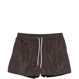 Pantaloncini da bagno con coulisse in marrone Kiton - uomo 