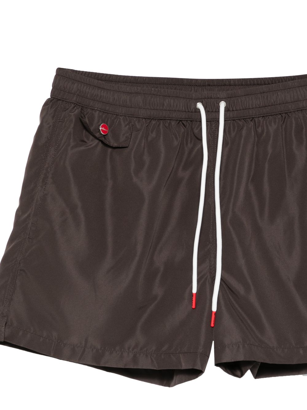 Pantaloncini da bagno con coulisse in marrone Kiton - uomo 