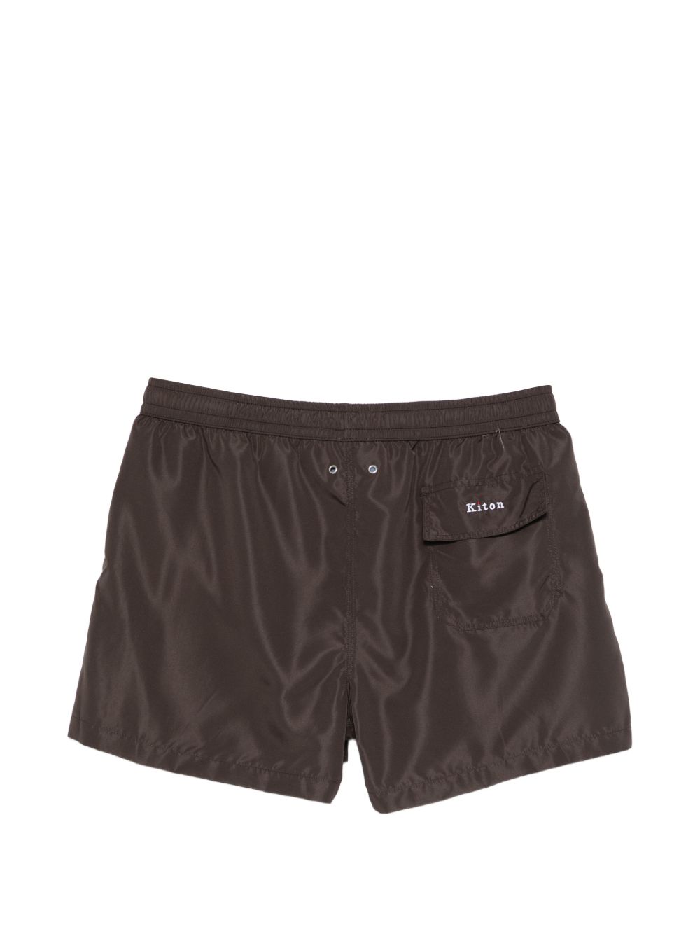 Pantaloncini da bagno con coulisse in marrone Kiton - uomo 