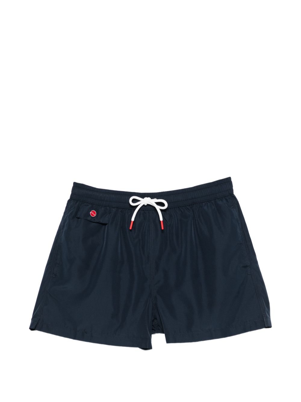 Pantaloncini da bagno con logo e toppa in blu Kiton - uomo 