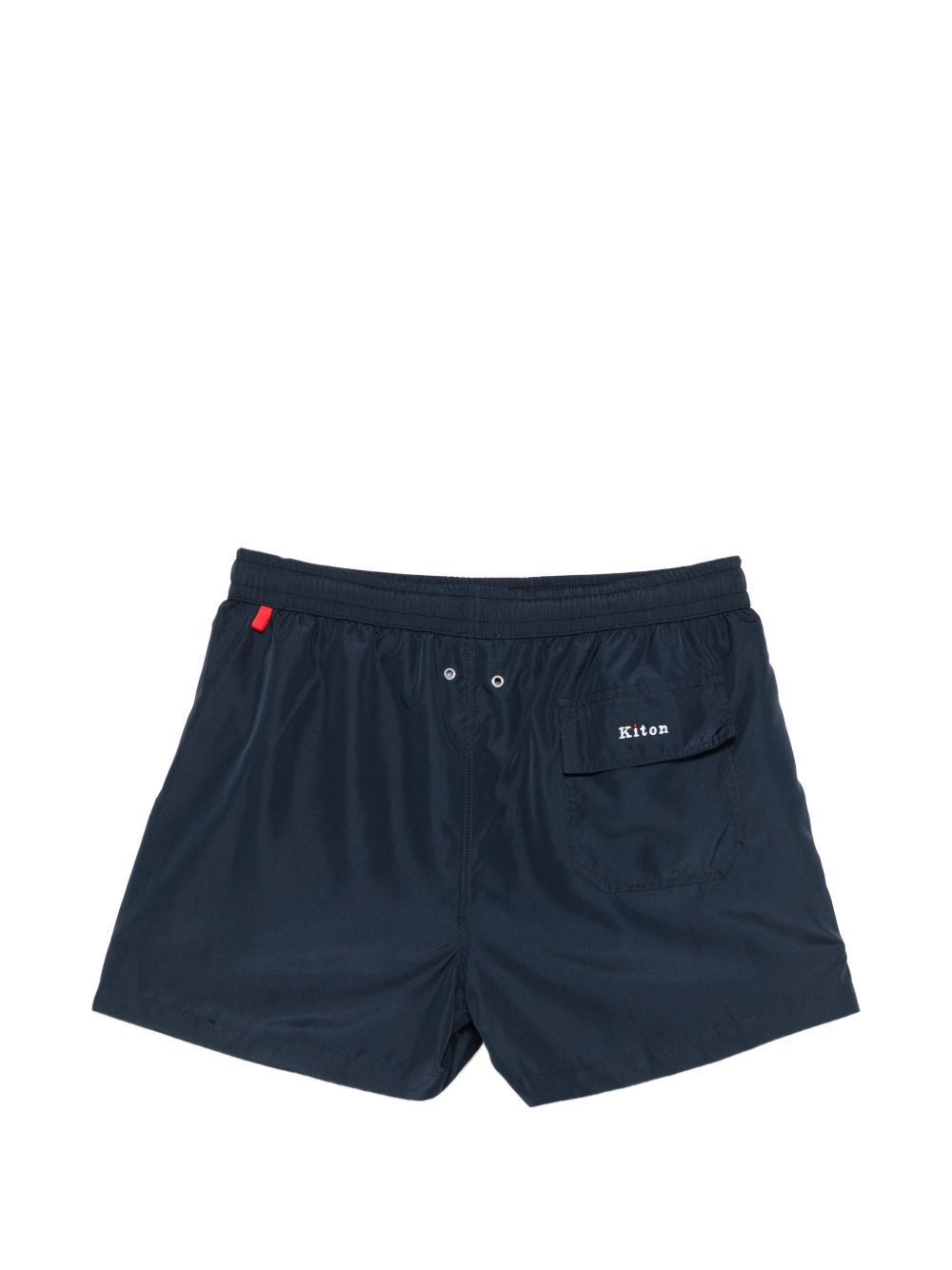 Pantaloncini da bagno con logo e toppa in blu Kiton - uomo 