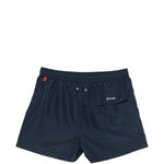 Pantaloncini da bagno con logo e toppa in blu Kiton - uomo 