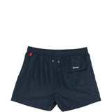 Pantaloncini da bagno con logo e toppa in blu Kiton - uomo 
