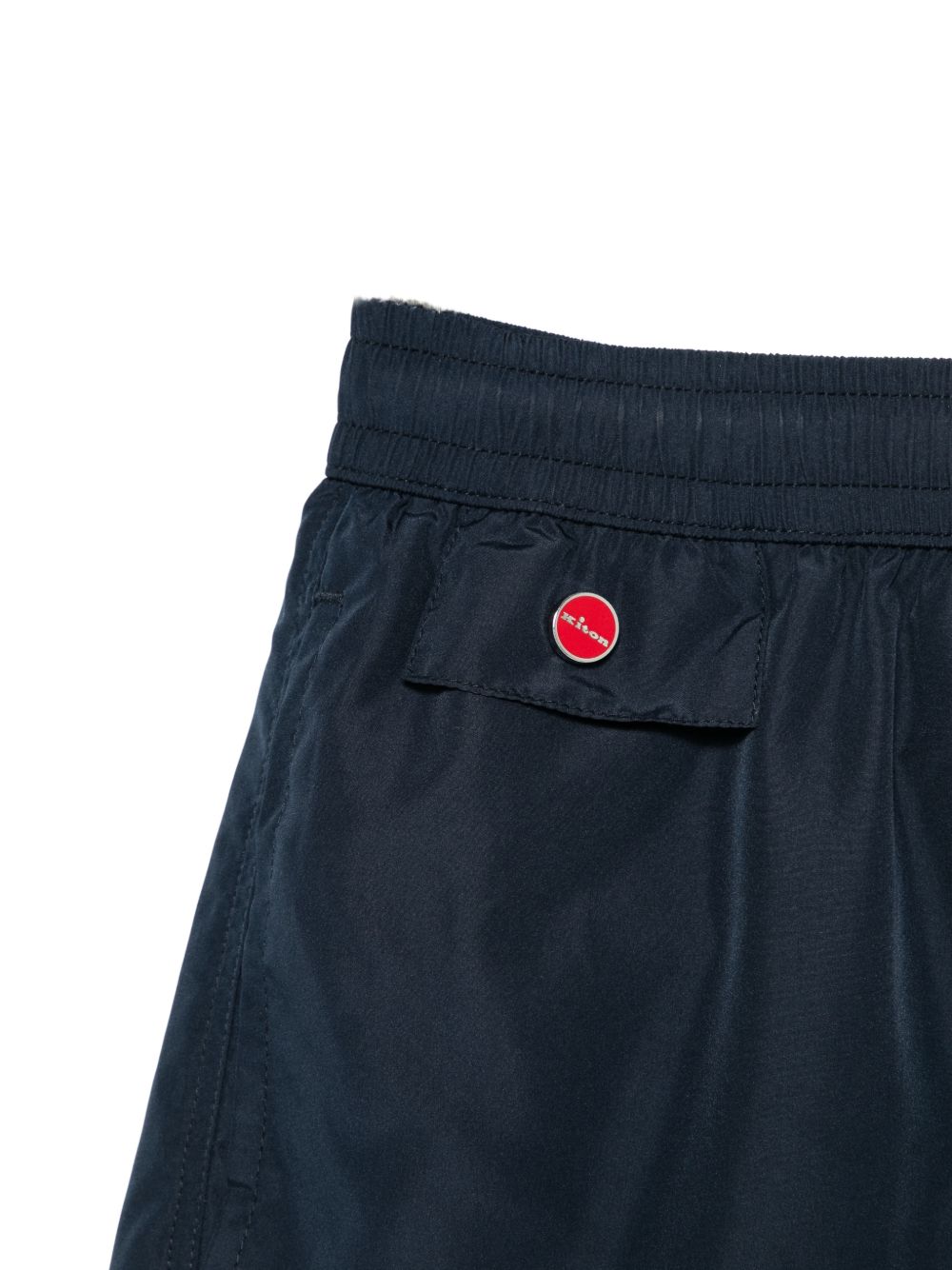 Pantaloncini da bagno con logo e toppa in blu Kiton - uomo 