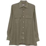 Camicia a maniche lunghe con tasche in verde Kiton - uomo 