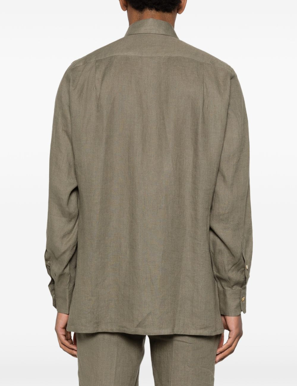 Camicia a maniche lunghe con tasche in verde Kiton - uomo 