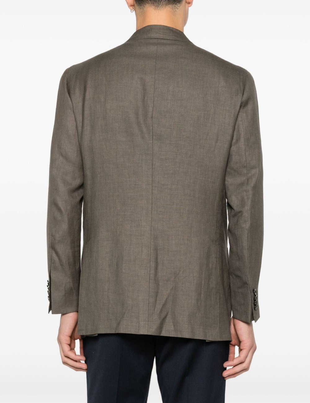 Blazer doppiopetto in verde Kiton - uomo 