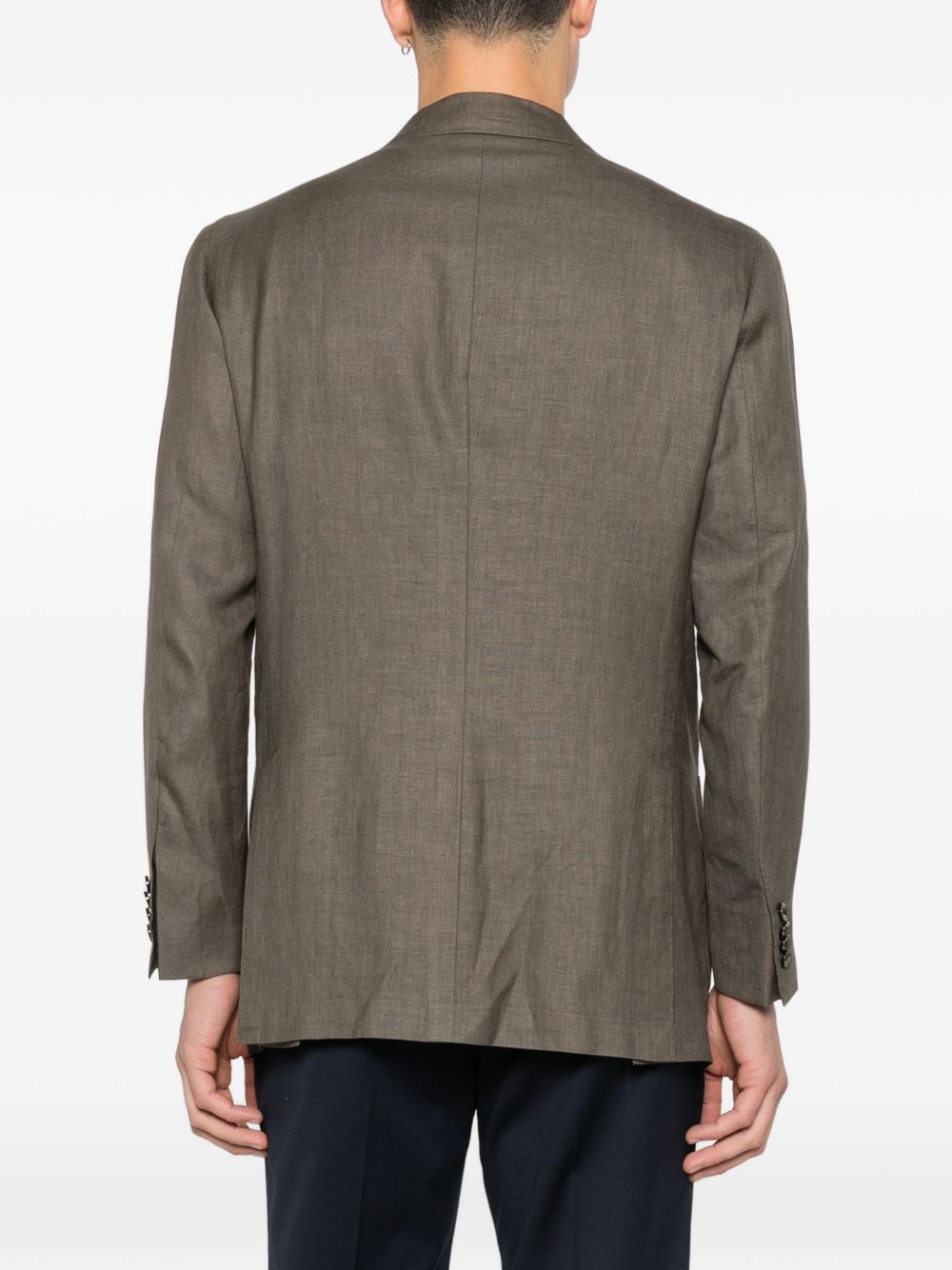 Blazer doppiopetto in verde Kiton - uomo 