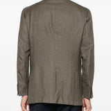 Blazer doppiopetto in verde Kiton - uomo 