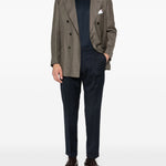 Blazer doppiopetto in verde Kiton - uomo 