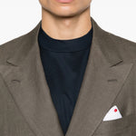 Blazer doppiopetto in verde Kiton - uomo 