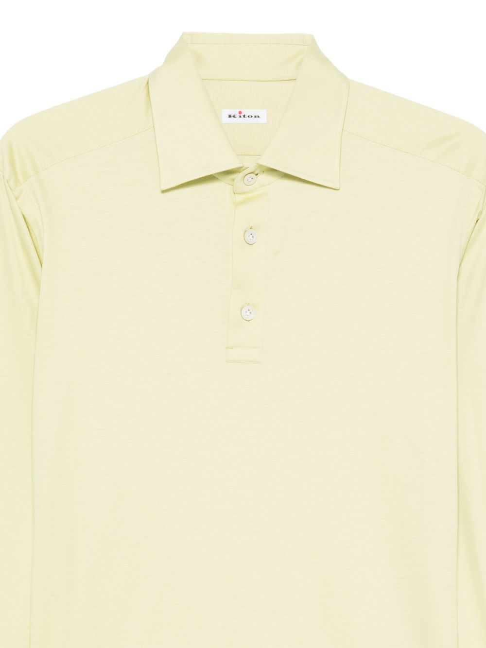 Polo a maniche lunghe Positano in verde Kiton - uomo 