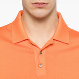 Polo con bottoni in arancione Kiton - uomo 