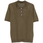 Polo con bottoni in verde Kiton - uomo 