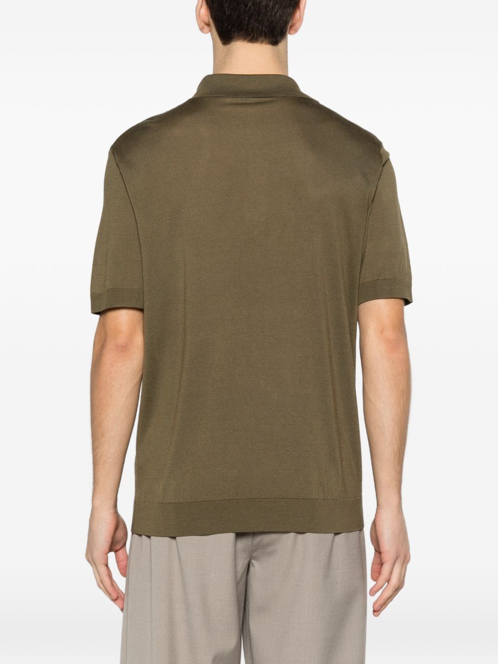 Polo con bottoni in verde Kiton - uomo 