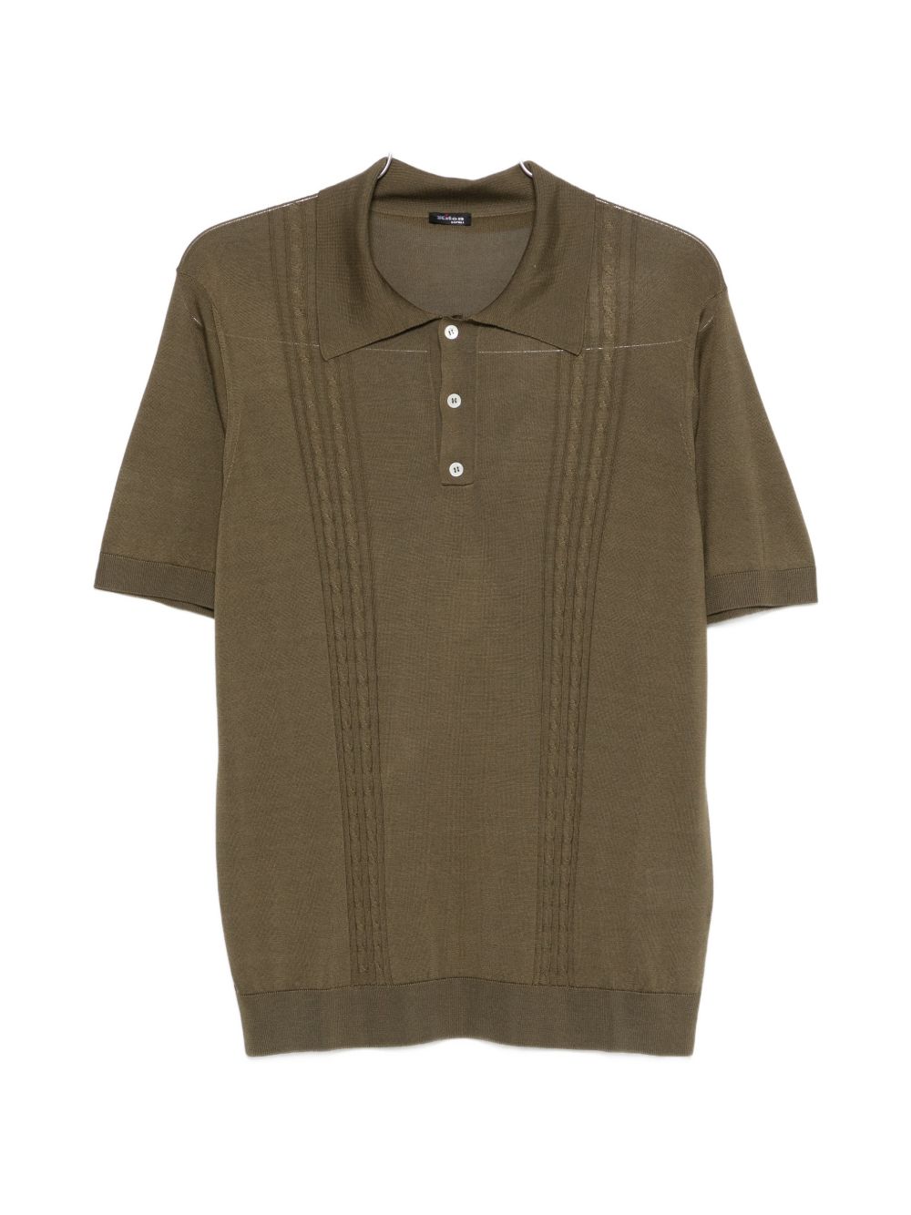 Polo con bottoni in verde Kiton - uomo 
