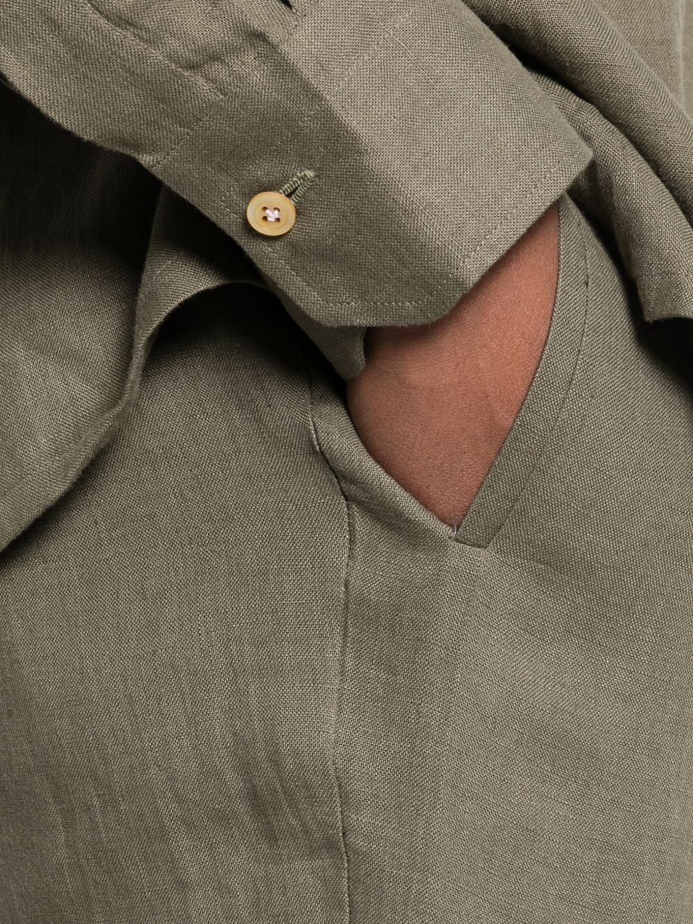 Pantaloni con pieghe in verde Kiton - uomo 