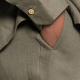 Pantaloni con pieghe in verde Kiton - uomo 