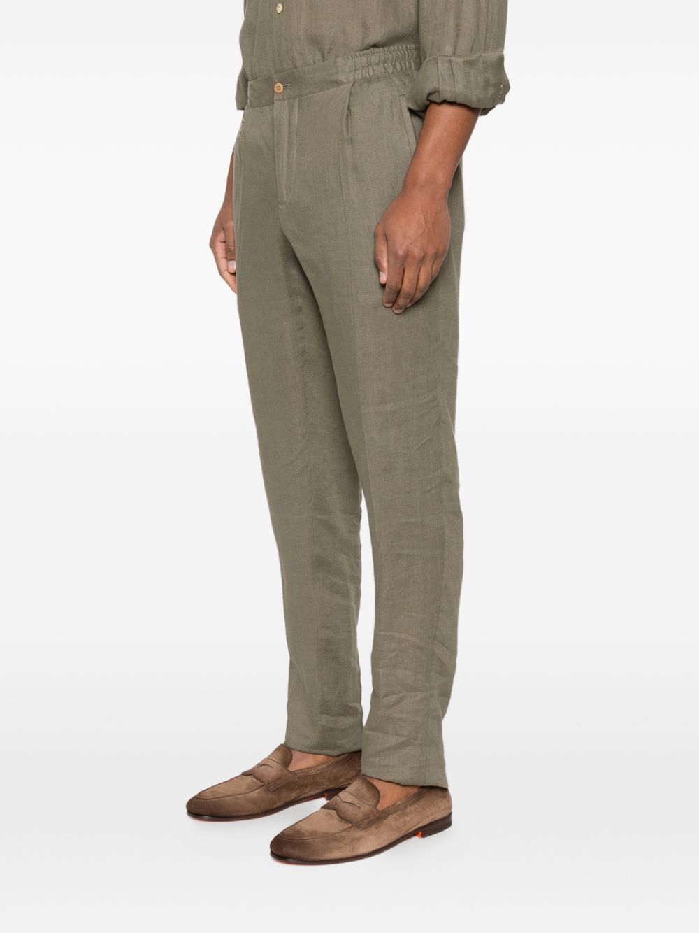 Pantaloni con pieghe in verde Kiton - uomo 