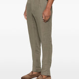 Pantaloni con pieghe in verde Kiton - uomo 