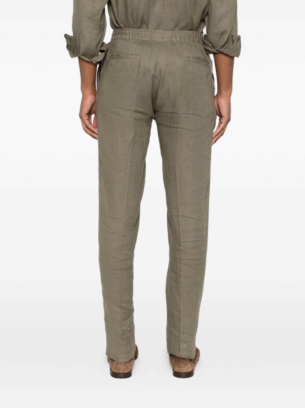 Pantaloni con pieghe in verde Kiton - uomo 
