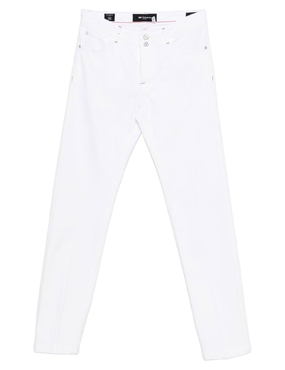 Jeans slim fit in bianco Kiton - uomo 