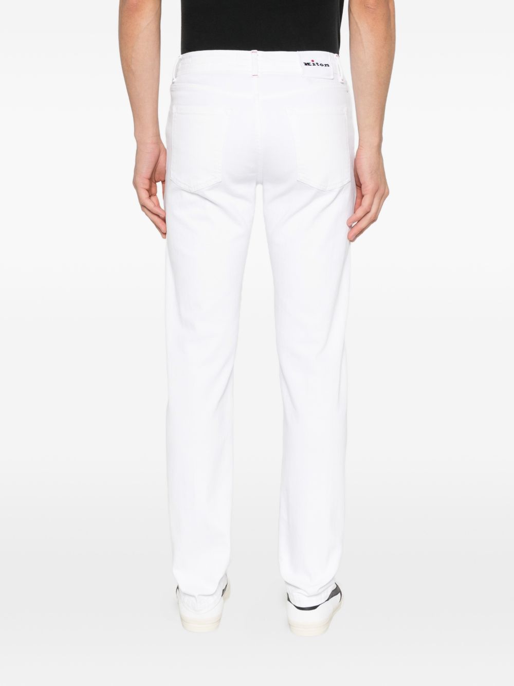 Jeans slim fit in bianco Kiton - uomo 