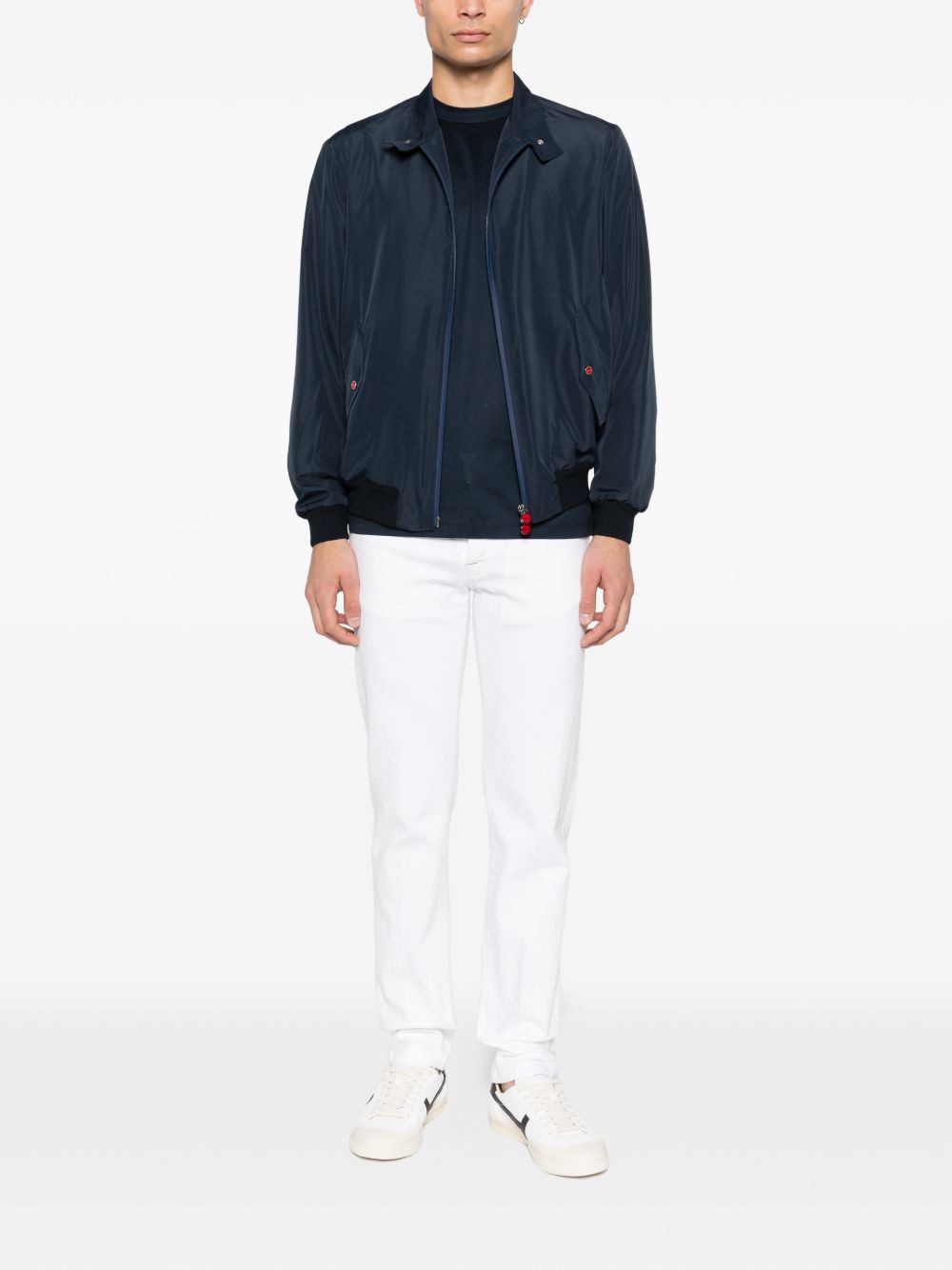 Jeans slim fit in bianco Kiton - uomo 