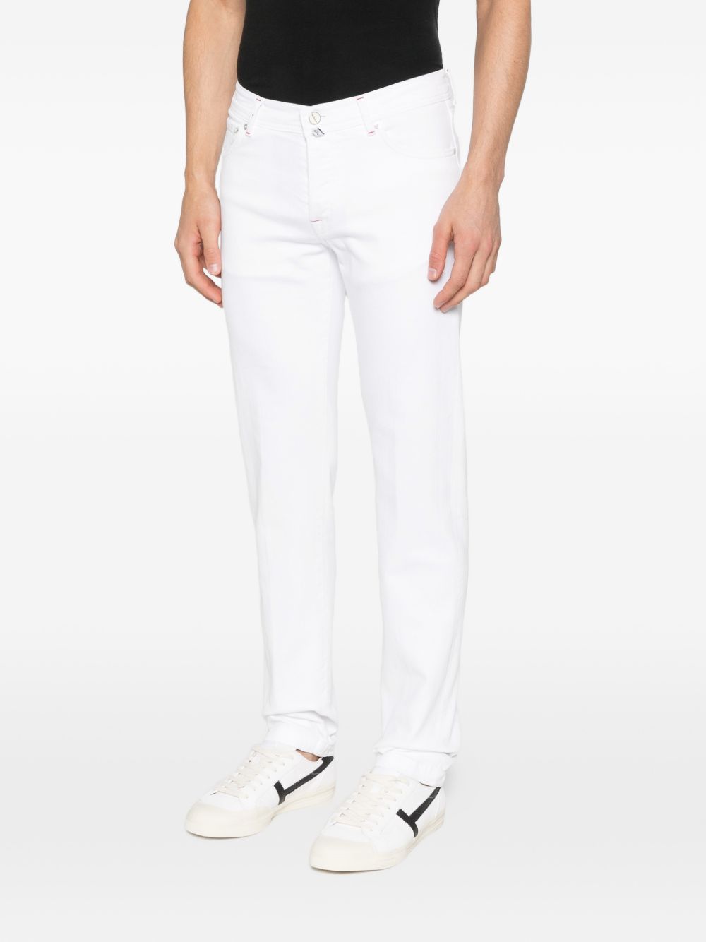 Jeans slim fit in bianco Kiton - uomo 