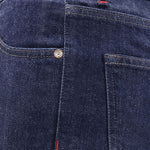 Jeans con passanti per cintura e bottoni in blu Kiton - uomo 