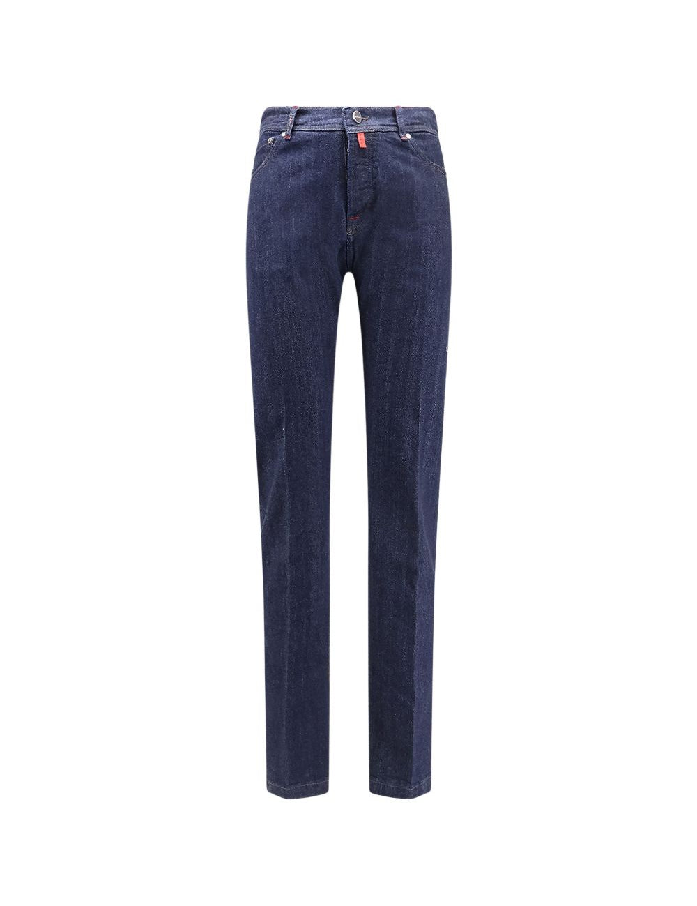 Jeans con passanti per cintura e bottoni in blu Kiton - uomo 