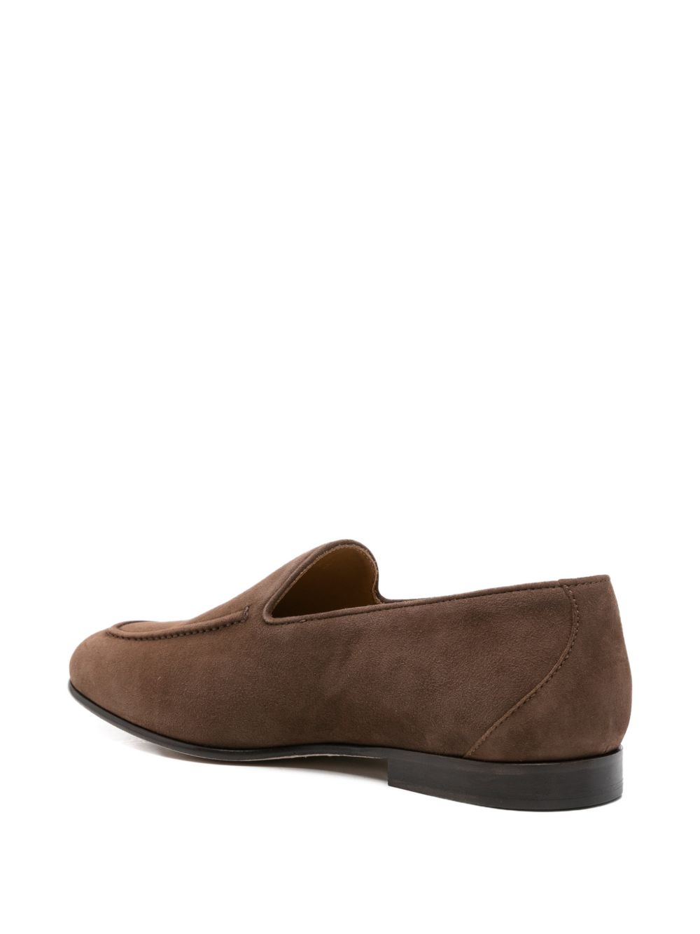 Mocassini in pelle scamosciata in marrone Kiton - uomo 