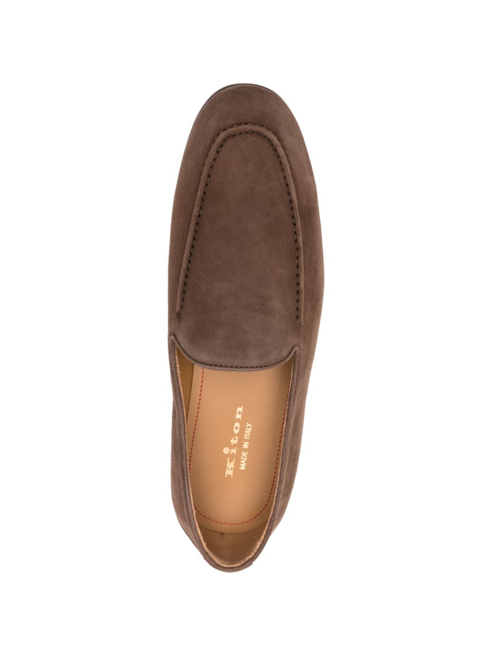 Mocassini in pelle scamosciata in marrone Kiton - uomo 