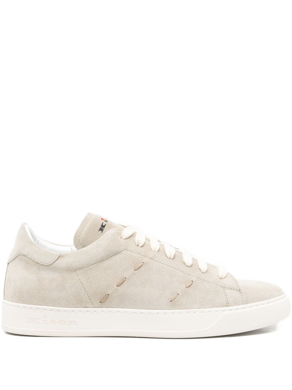 Sneakers basse con cuciture in beige Kiton - uomo 