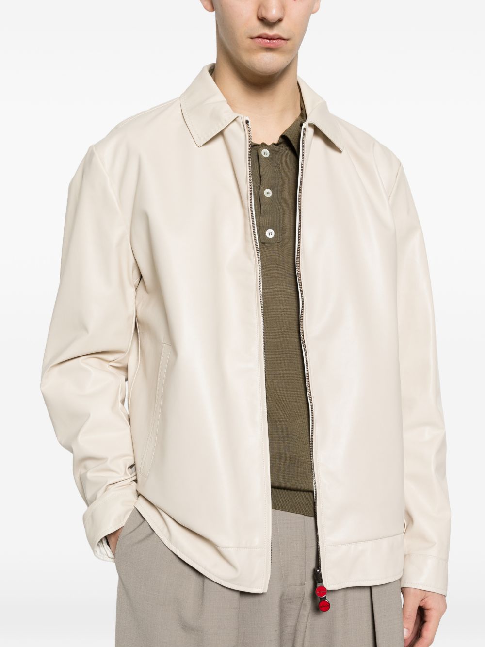 Giacca reversibile con zip in beige Kiton - uomo 