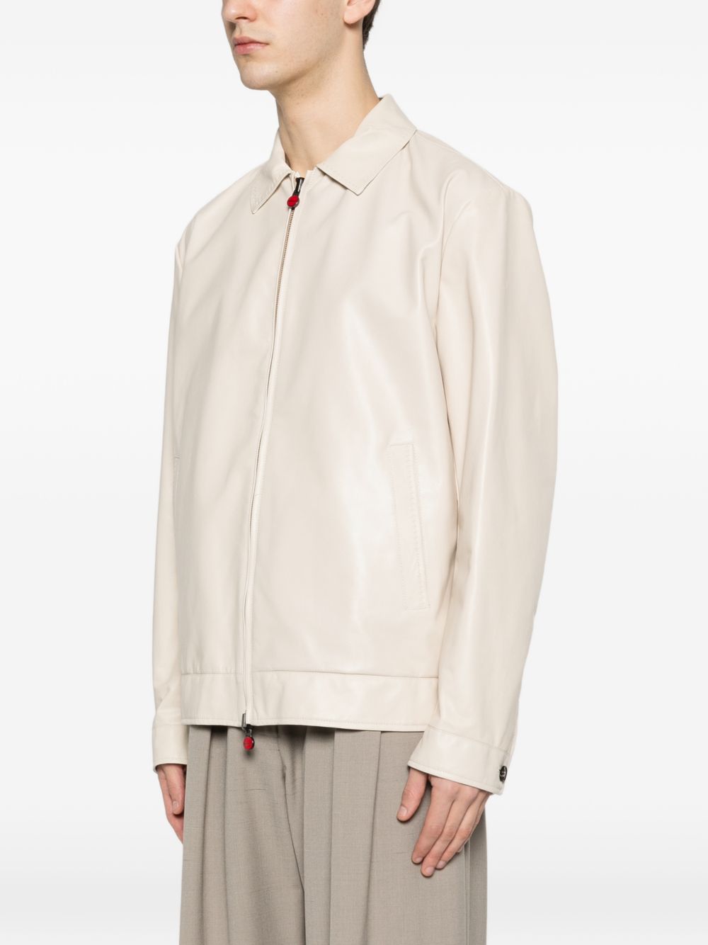 Giacca reversibile con zip in beige Kiton - uomo 