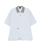 Polo con bottoni in azzurro e grigio Kolor - uomo 
