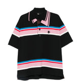 Polo a righe in nero Kolor - uomo 
