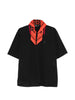 Polo con decorazione bandana in nero Kolor - uomo