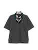 Polo shirt with embroidered logo in Kolor grey - men