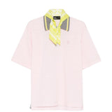 Polo con logo ricamato in rosa Kolor - uomo 