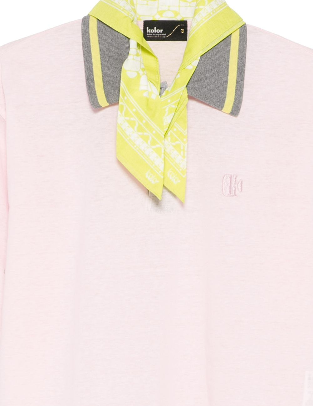 Polo con logo ricamato in rosa Kolor - uomo 