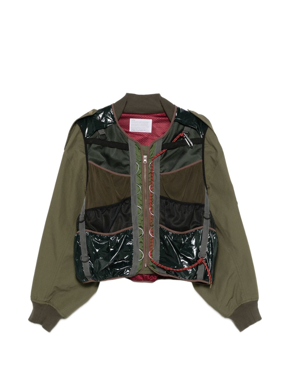 Giacca con stringhe in verde militare Kolor - uomo 
