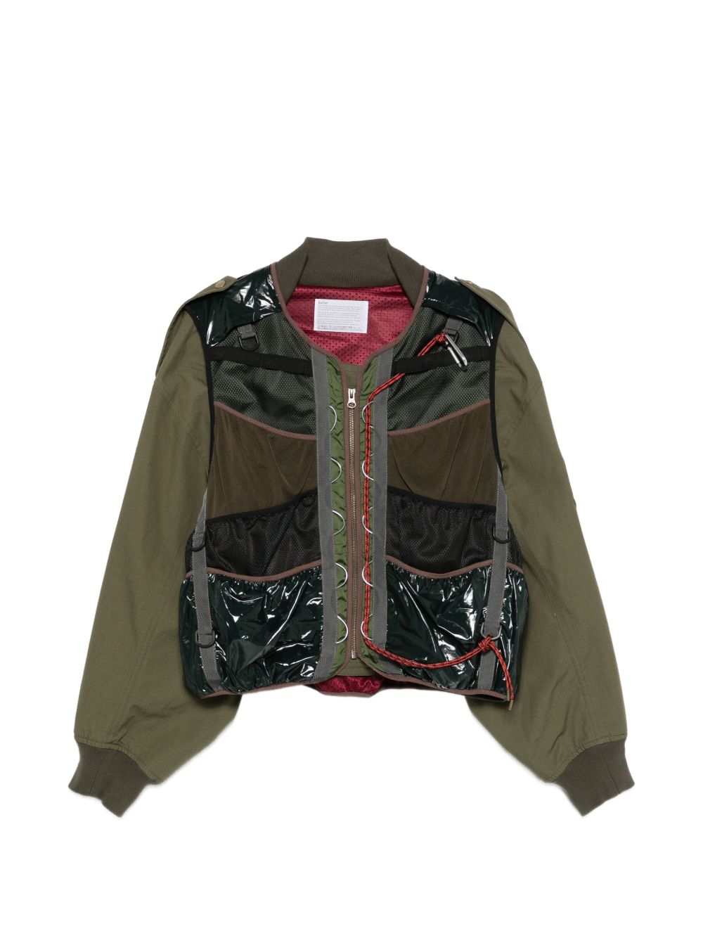 Giacca con stringhe in verde militare Kolor - uomo 