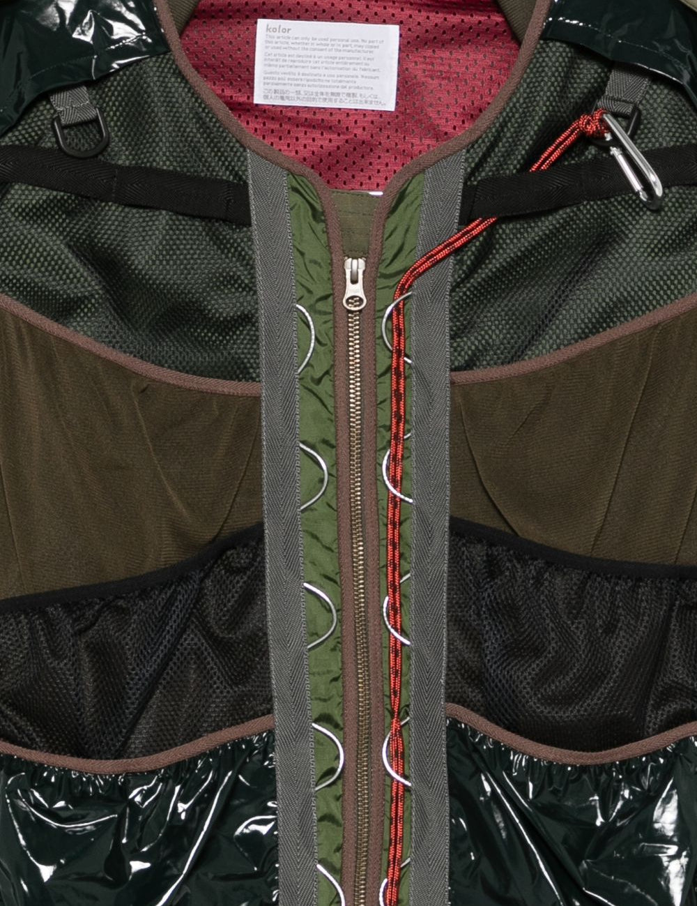 Giacca con stringhe in verde militare Kolor - uomo 