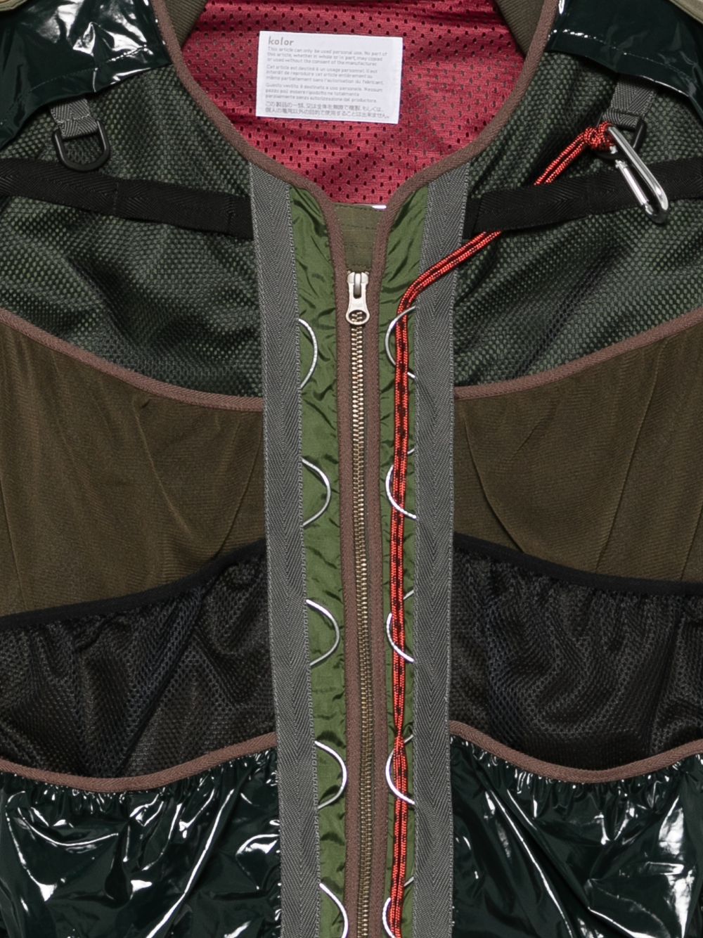 Giacca con stringhe in verde militare Kolor - uomo 